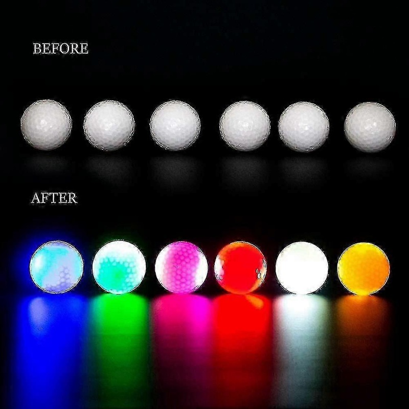 6 Pcs Led Glow Golf Balls, Flashing Glowing Golf Ball, Night Glow (ruipei)