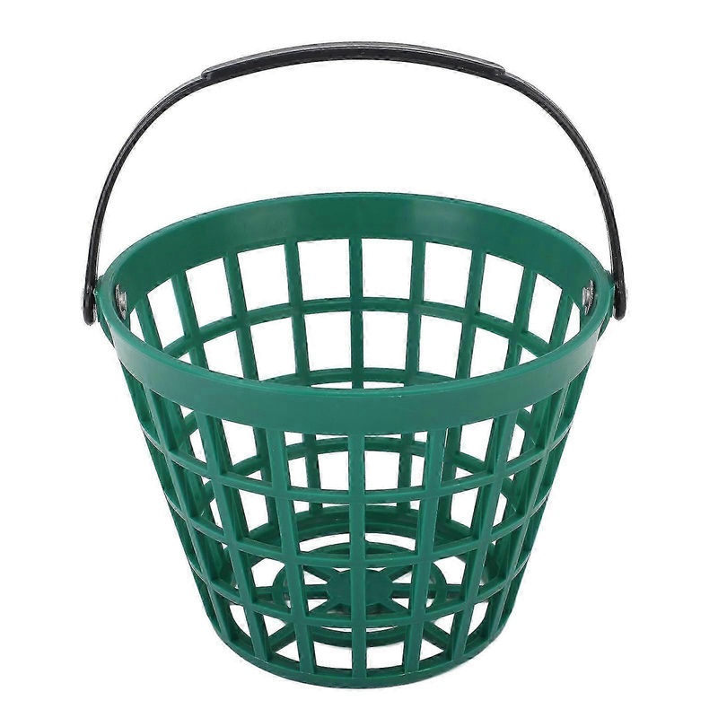 Golf Ball Basket Golfball Container With Handle Nylon Plastic Golf Ball Bucket Green Holds Up To 25pcs