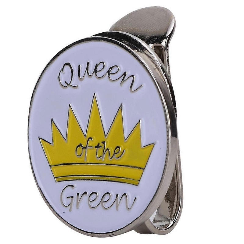 Golf Ball Maker Metal Magnetic Golf Cap Hat Visor Clip Ball Marker Accessory (Yellow Crown) Magnetic Golf Cap Clip