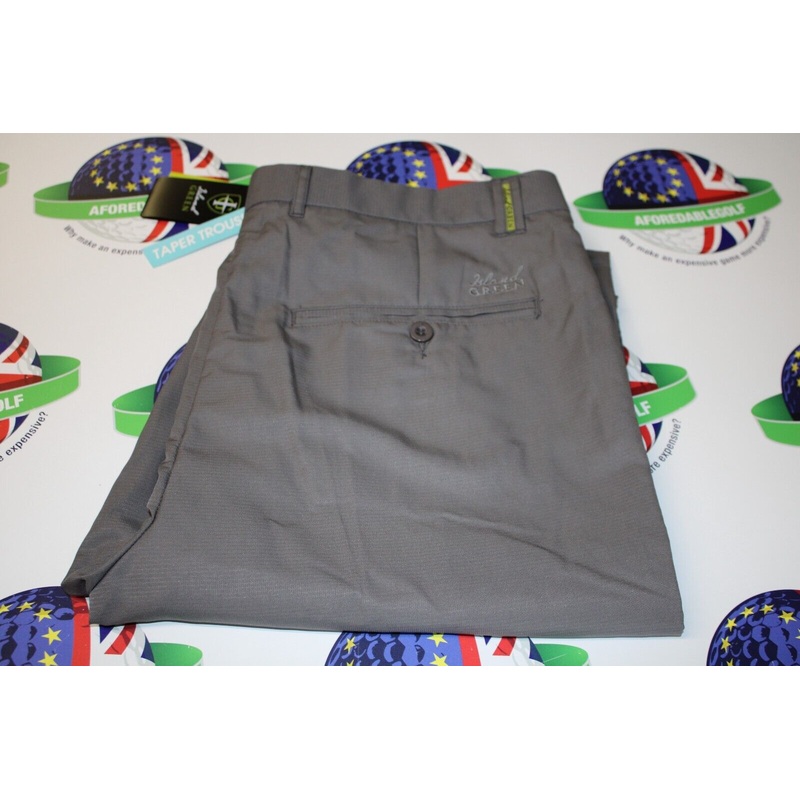 Island Green Golf Taper Trousers Charcoal Grey Waist 38 X Leg 33