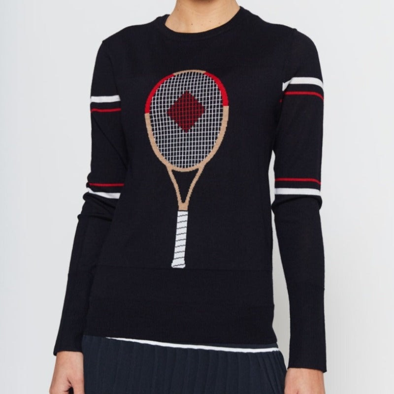 L’Etoile Racquet Sweater – Navy/Red
