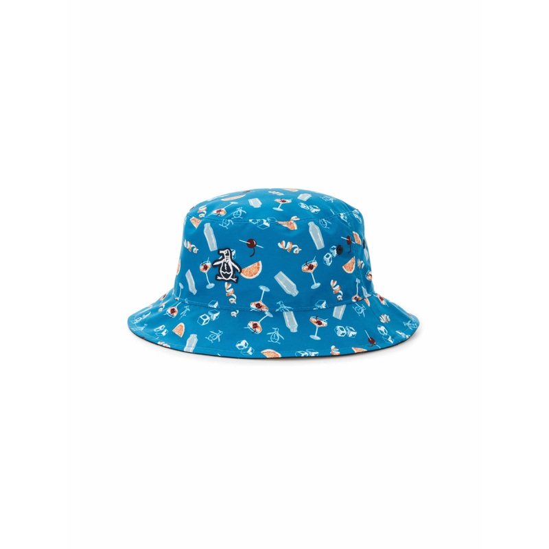 Men’s Reversible Bucket Hat|Mediterranian Blue|S/M|L/XL