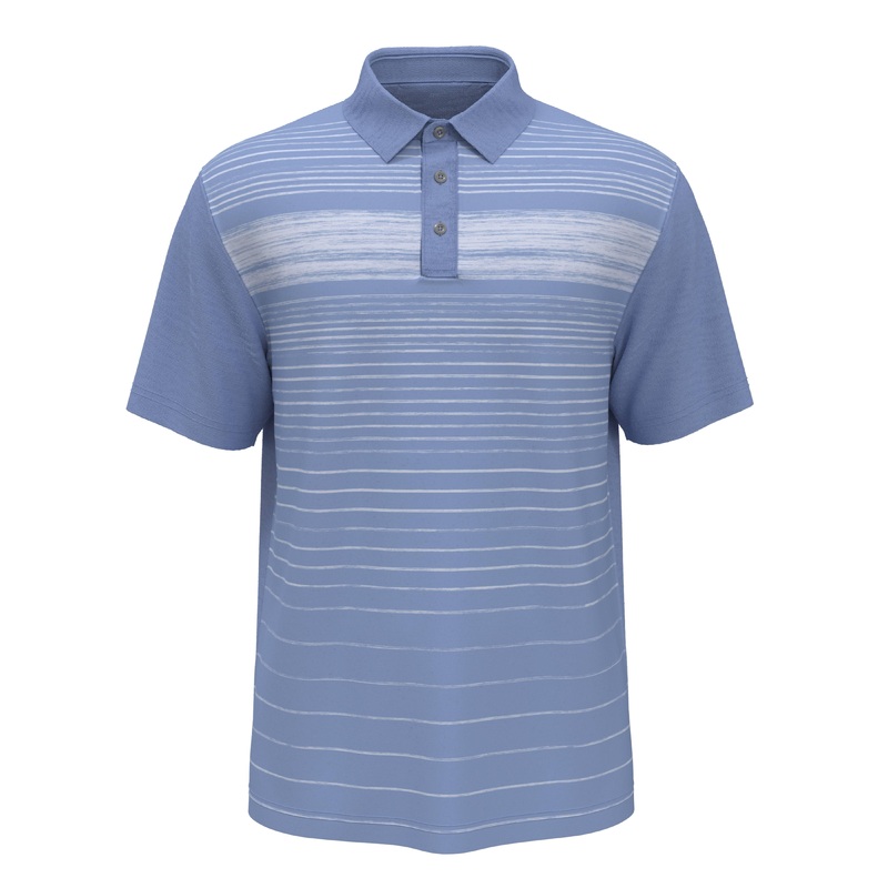Men’s Short Sleeve Coastal Stripe Print Polo