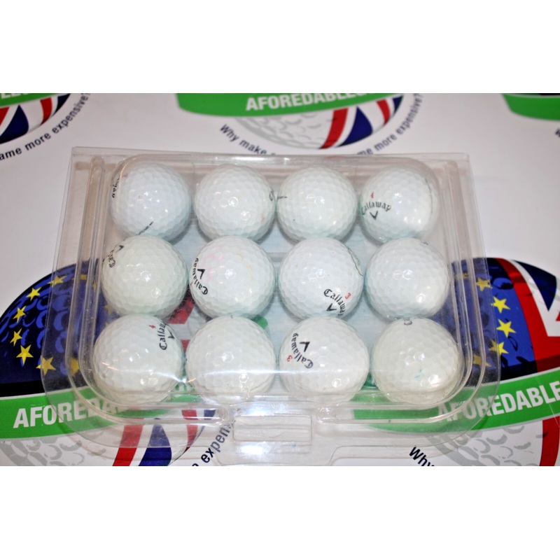 12 Callaway Hex Chrome Golf Balls Pearl/Pearl 1 Grade