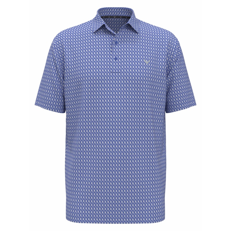 Big & Tall Textured Chevron Geo Polo