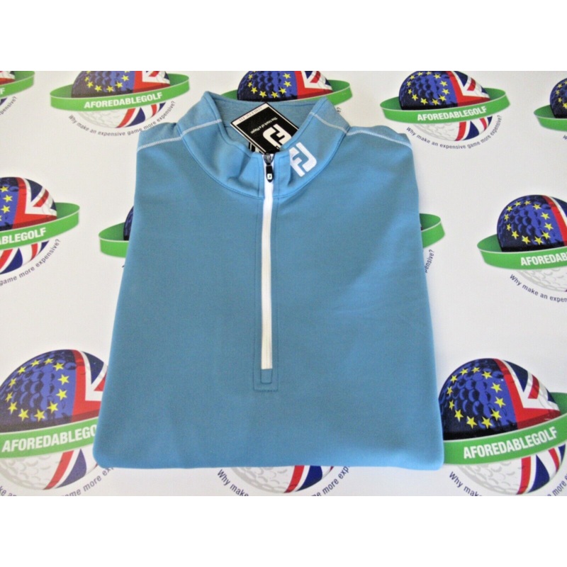 Footjoy Eu Tonal Ht Chill Out 1/2 Zip Pullover Storm Blue UK Size Medium