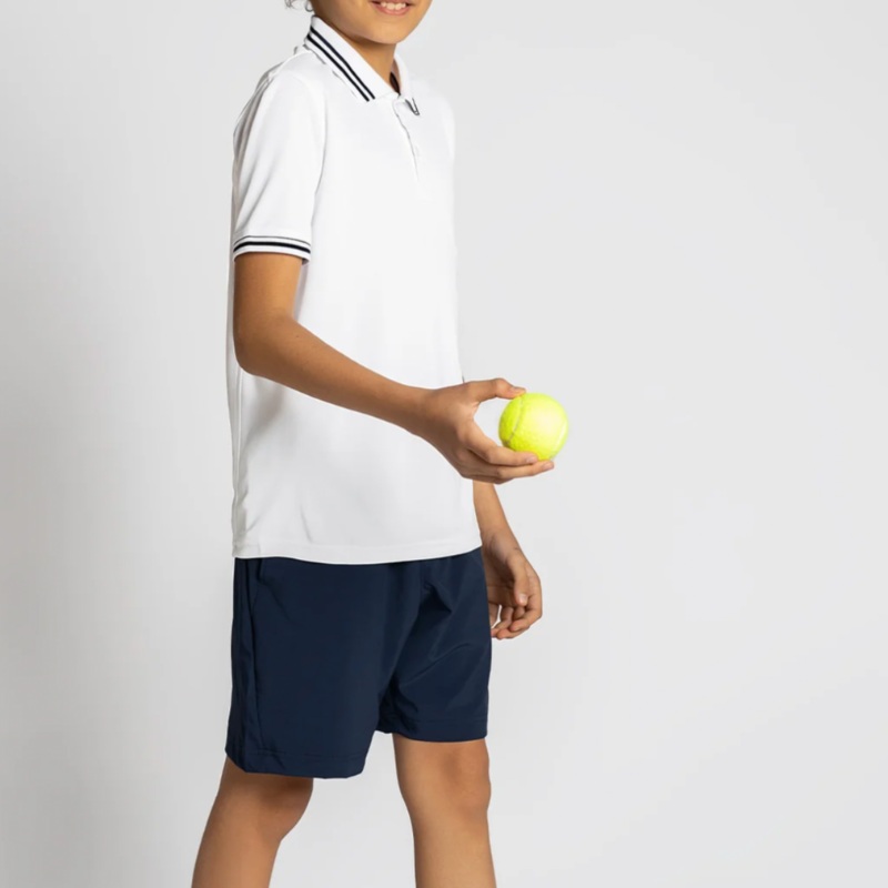 InPhorm Boys S/S Polo – White/Midnight