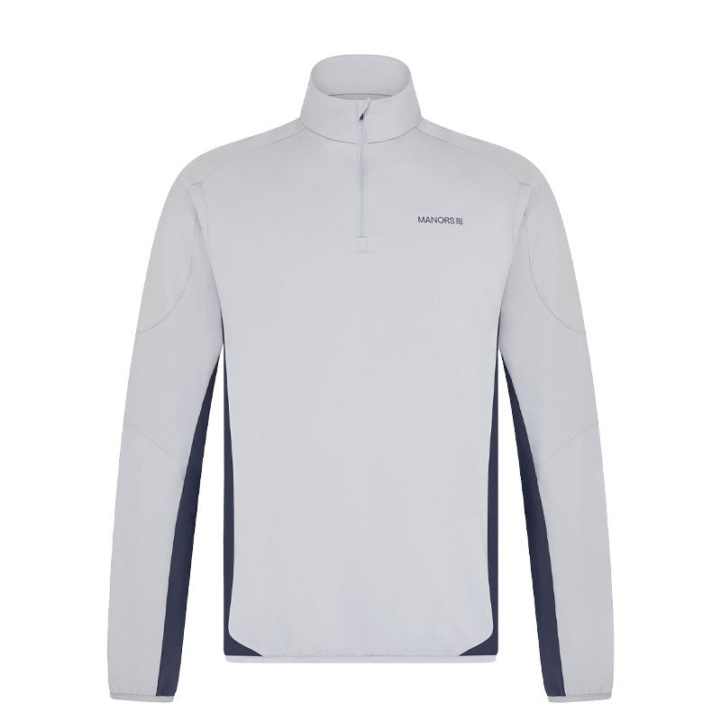 MANORS Frontier Men’s Quarter Zip Polo (Light Blue)