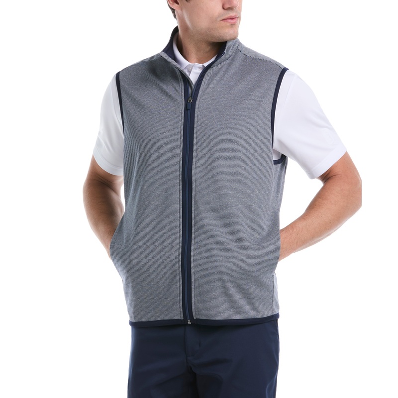 Men’s Horizontal Heather Fleece Golf Vest