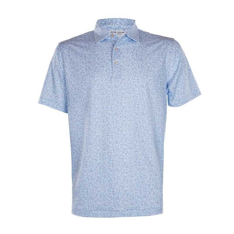 PETER MILLAR Dazed Performance Jersey Men’s Polo (White/Bonnet)