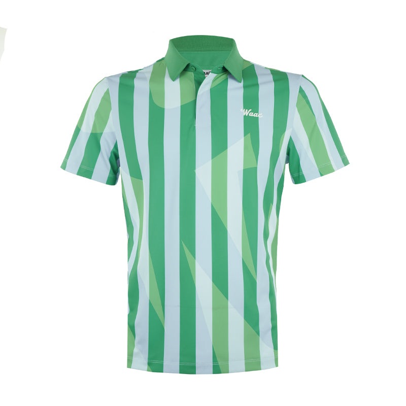 WAAC Korea Vertical Print Men’s Polo (Green)