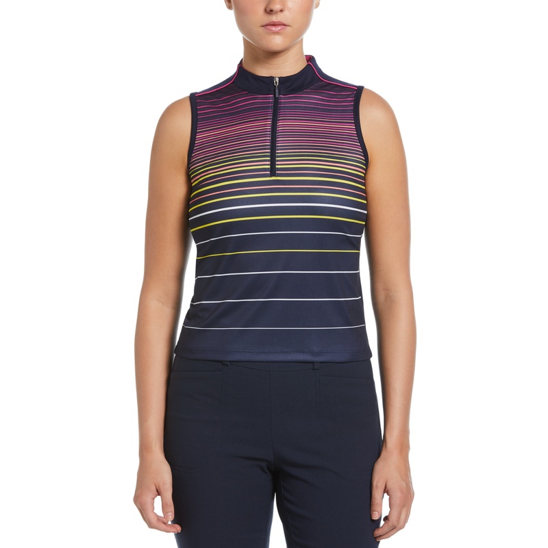 Women’s Energy Stripe Half Zip Crop Golf Shirt