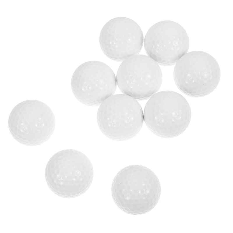 10Pcs Golfing Ball Practice Balls Golf Balls Training Indoor Double Layer Sports Balls