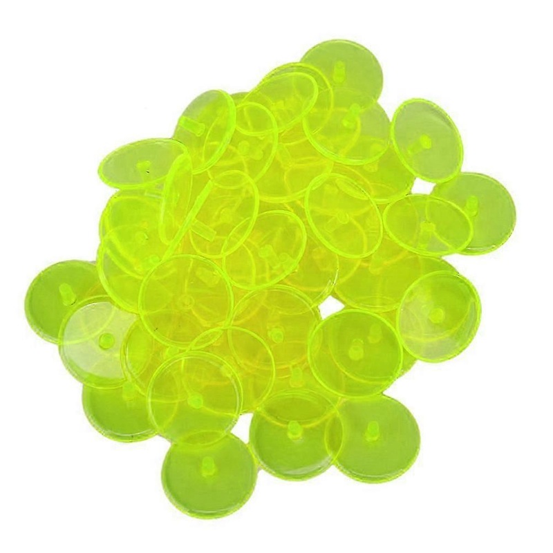 50 Pcs Yellow Golf Balls Plastic Ball Marker Golf Ball Markers Golf Tee Markers Round Golf Marker