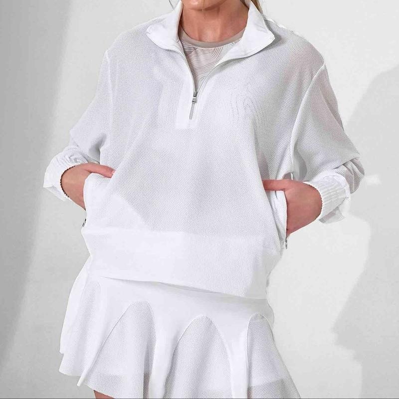 InPhorm Baila Zip L/S Pullover – White