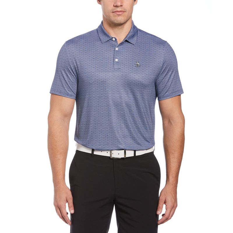Men’s Fine Line Boat Print Polo