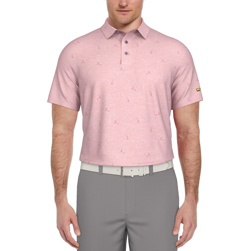 Men’s Short Sleeve Heron Print Polo