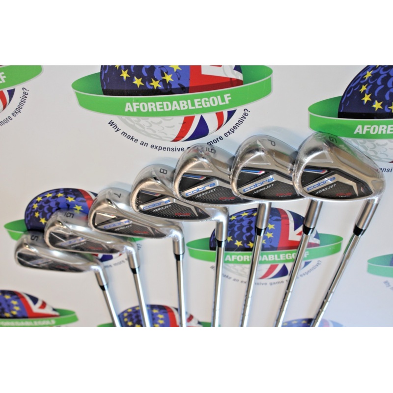 New Cobra Aerojet One Length Iron Set 5-Pw +Gw Kbs Tour Lite Steel Shafts Stiff