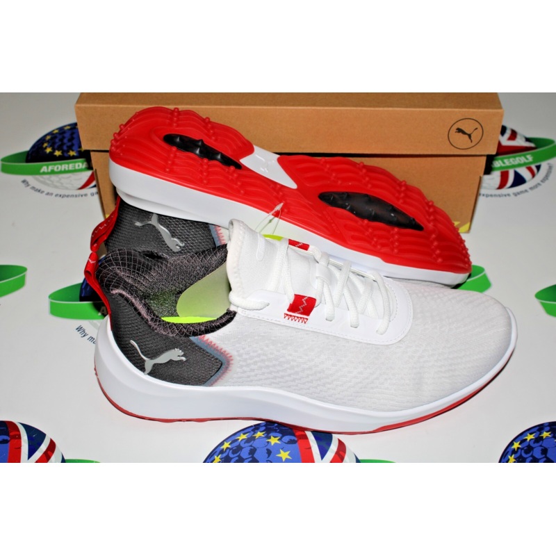 Puma Fusion Crush Sport Golf Shoes Puma White Dark Coal UK Size 7.5