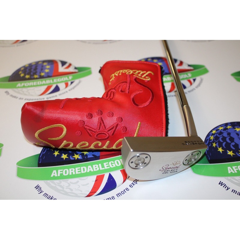 Used Scotty Cameron Special Select Del Mar 34 Putter & Head Cover