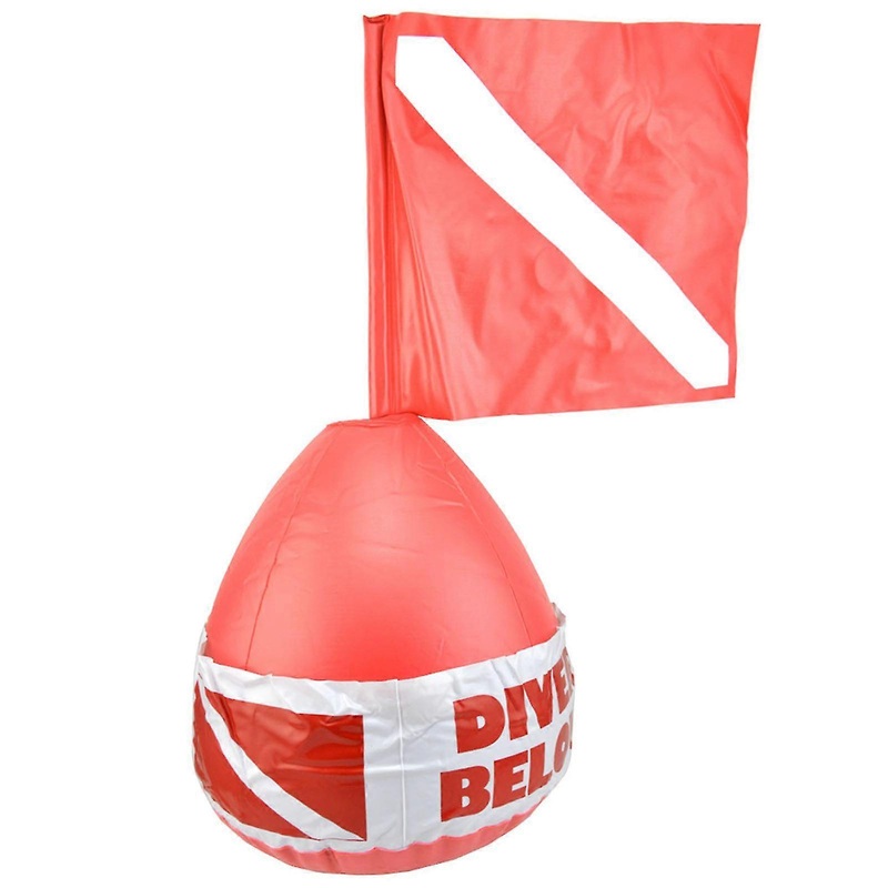 2025 1 Set Buoy Ball Inflatable Heavy Duty PVC Diver Below Flag Buoy Float for Diving