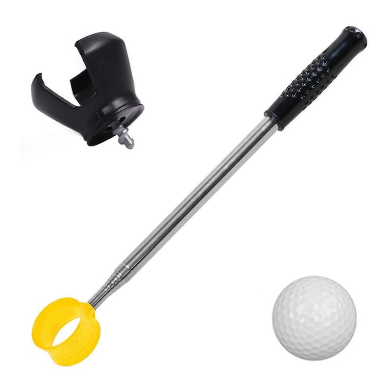 Stainless Steel Telescopic Ball Pickers Training Tool Portable Golf Ball Grabbers Pick Up Grabbers for Golfers Enduring  Yellow