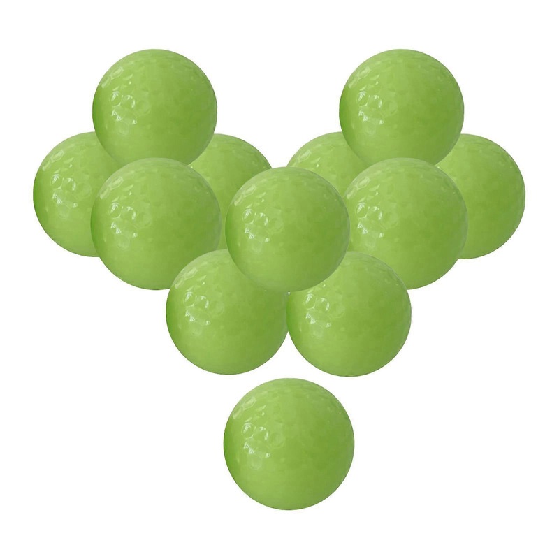 12Pcs Luminous Night Golf Balls Rubber for Golfer Gift Night Sports Training
