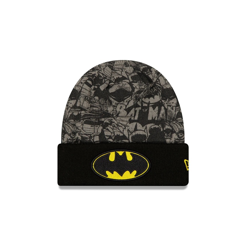 Batman Black Kids Cuff Knit Hat