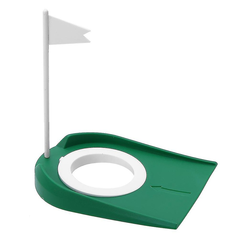 Indoor Outdoor Plastic Golf Putting Cup Practice Aids With Adjustable Hole White Flag-hy