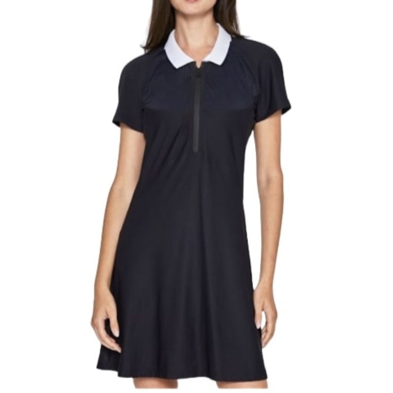 L’Etoile Mesh Zip Performance Dress – Navy/White