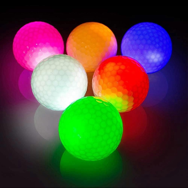 PPIAO Led Golf Balls Colorful Light Up Golf Balls Night Golf Ball Glow In The Dark Glowing Golf Balls Perfect For Night Practice And Long Distance Gol