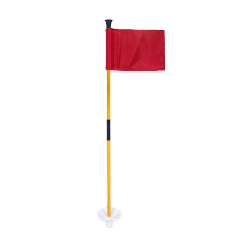Red Golf Green Flag, Two-section Detachable Flagpole, Easy To Carry Green Target Flag Hole Cup