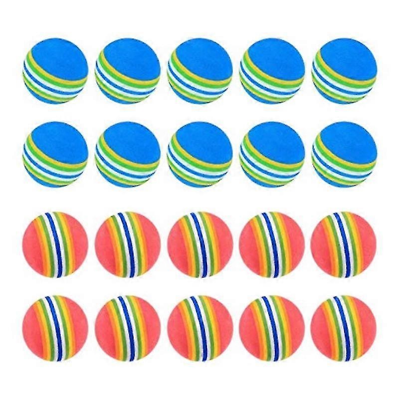 20 Pcs Golf BallsSoft Foam Garden Golf Balls Practice Golf Balls Sponge Rainbow Golf Balls compatible with Indo