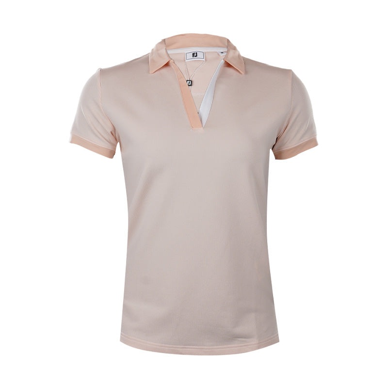 FOOTJOY Birdseye Womens Open Placket Polo (Sunset)
