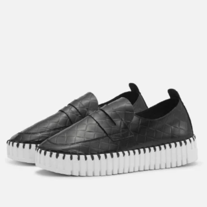 Ilse Jacobsen Tulip Textured Platform  –  Black