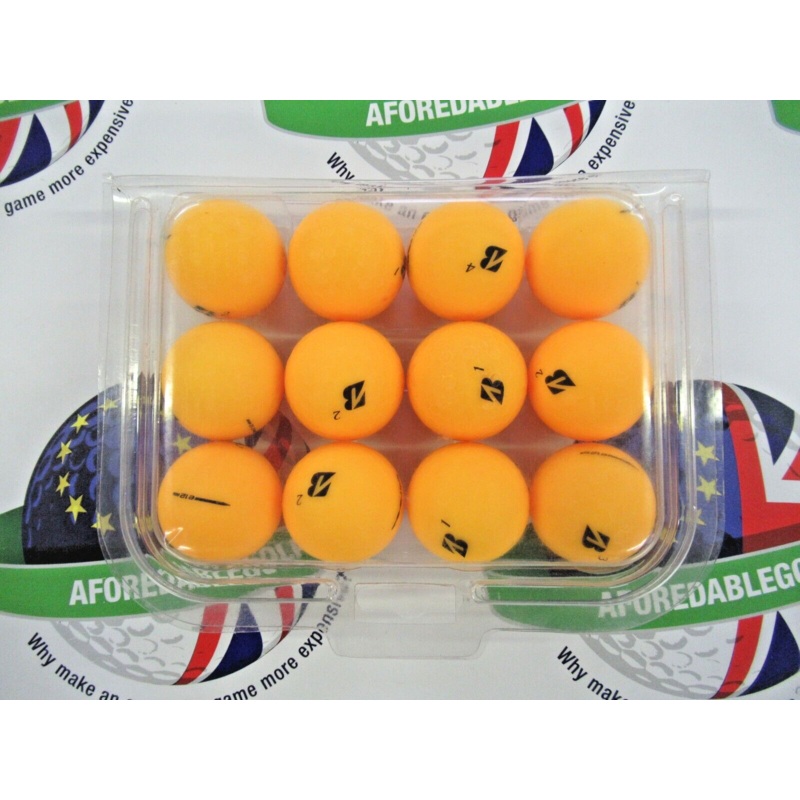 12 Bridgestone E12 Orange Matte Golf Balls Pearl/Pearl 1 Grade