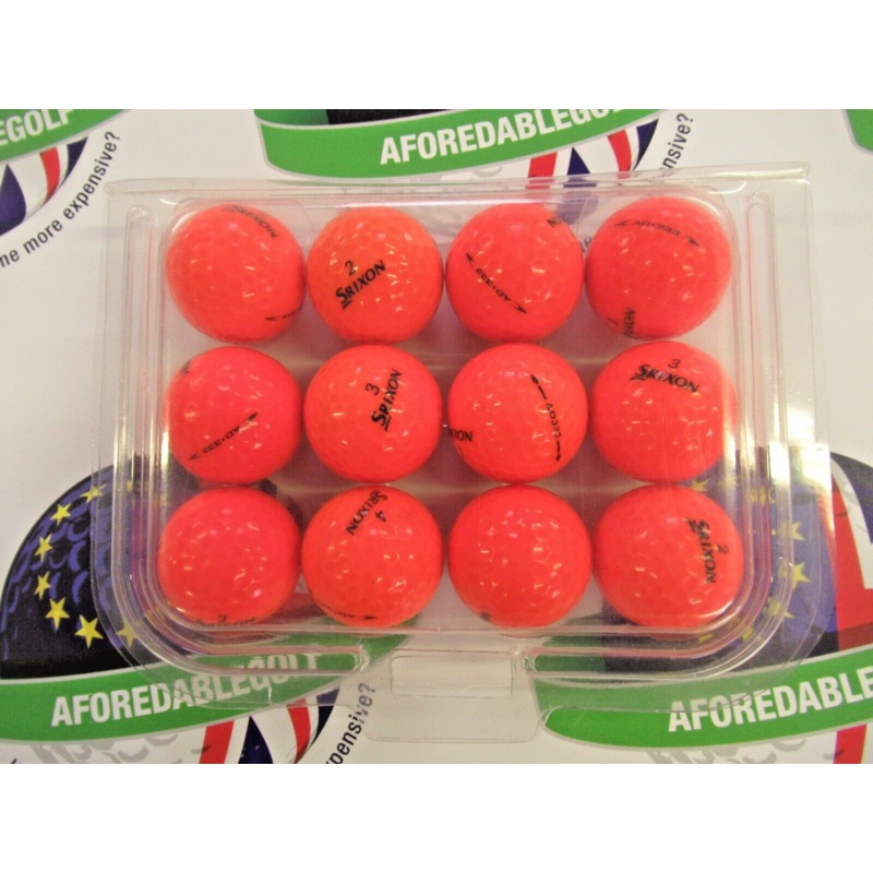 12 Srixon Ad333 Optic Orange Golf Balls Pearl/Pearl 1 Grade