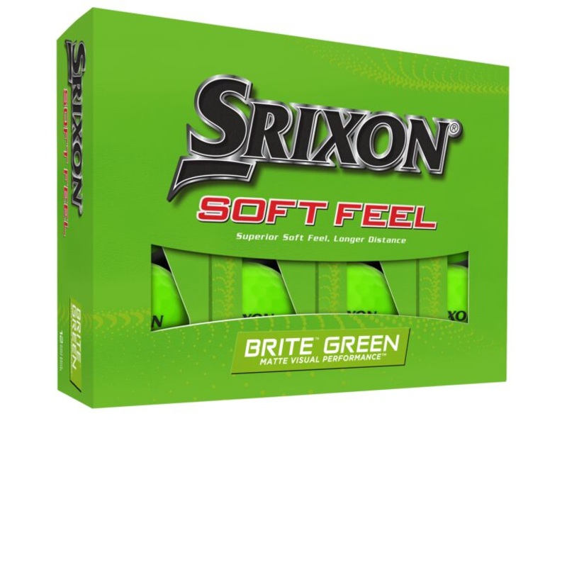 12 Srixon Soft Feel Brite Matte Finish Green 2024 Golf Balls