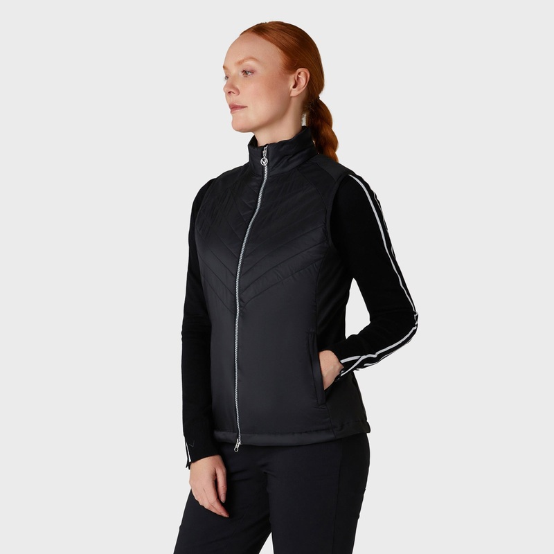 Callaway Women’s Primaloft Lightweight Quilted Gilet in Caviar