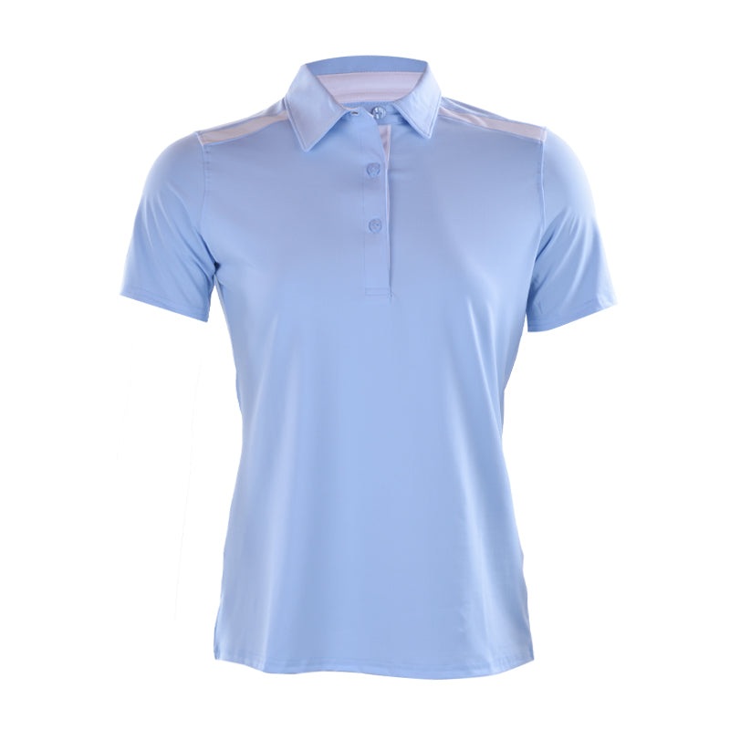 CUTTER & BUCK Poly Women’s Polo (Light Blue/White)