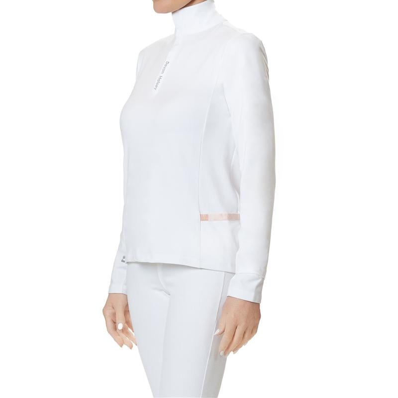 Devon Halsey L/S Mock Top – White