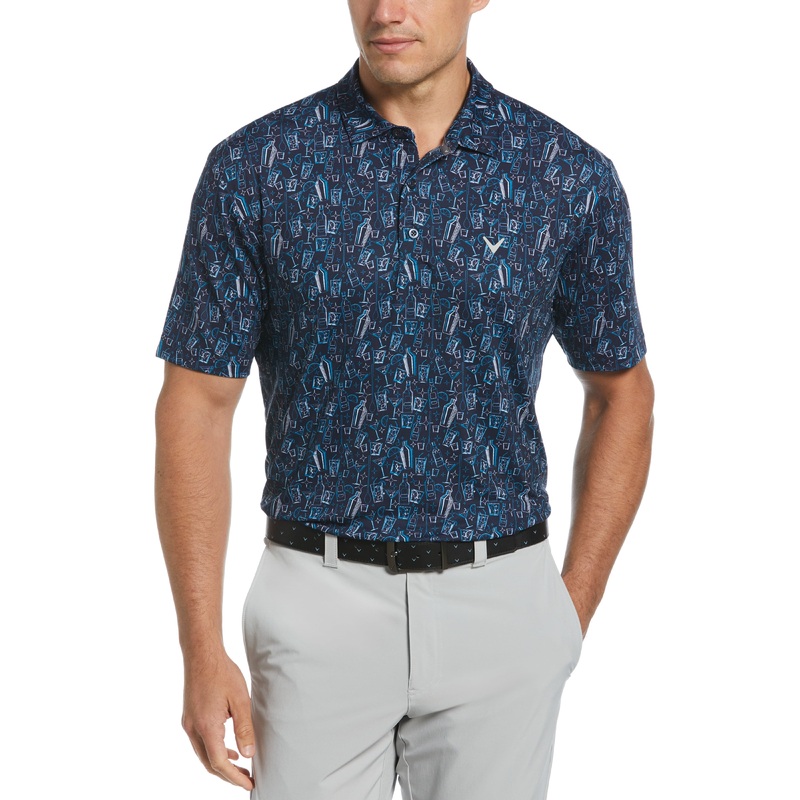 Men’s Linear Cocktail Polo|Navy|S|M|L|XL|XXL|XXXL