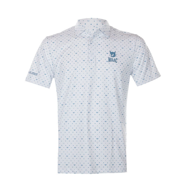 WAAC GG Flying Waacky Dot Mens Polo (White)
