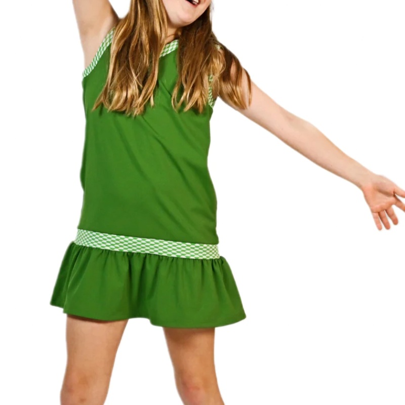 Marie Birdie Girls Love Street Dress – Green Hex