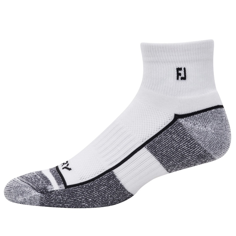 ProDry Quarter Sock|White|Black|Single|2-Pack