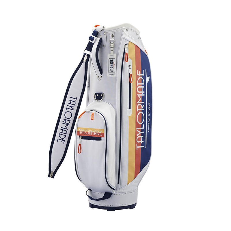 TAYLORMADE 9 Golden-State Cart Bag (White/Orange)
