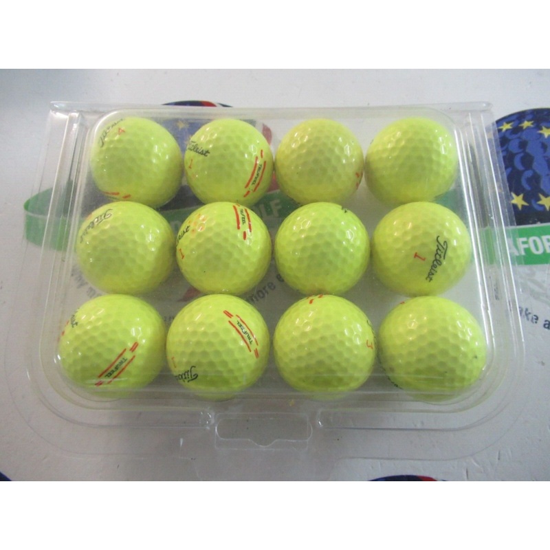 12 Titleist Trufeel Optic Yellow Pearl/Pearl 1 Grade Golf Balls