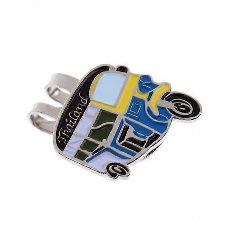 14x Stylish Pedicab Pattern Hat Clip Golf Ball Marker Fit for Golf Cap