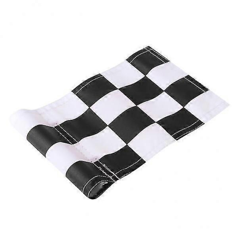 6xGolf Practicing Training Nylon Putting Green Chequered Flag Black+White