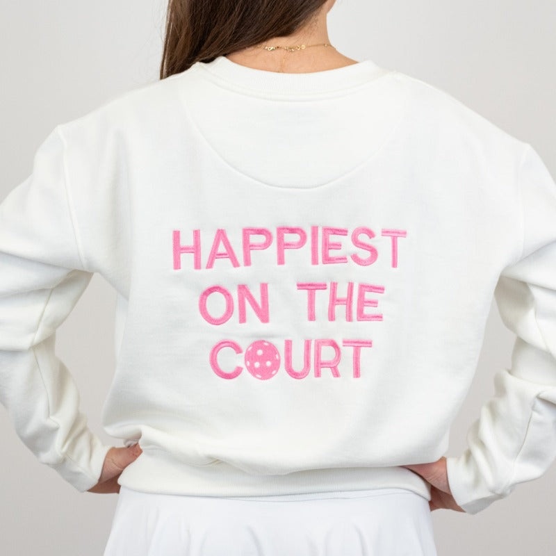 CourtLife Happiest On The Pickleball Court Sweatshirt – Various Colours